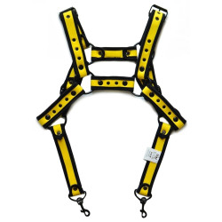 BDSMaster Harnais en néoprène Neo Chest Noir-Jaune